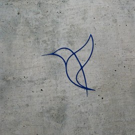 Transparent Decal Stickers of Hummingbird Custom (Navy Blue) Premium Waterproof Vinyl Decal Stickers for Laptop Phone Accessory Helmet Car Window Mug Tuber Cup Door Wall Decorat USCSKUS506666AB102522