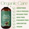 Aceite De Jojoba Orgánico 100% Puro, Prensado En Frío Y