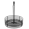 G.E.T. 4-31855 Black Round Stainless Steel Condiment Caddy Iron Polyethylene
