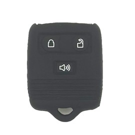 WEIBISS 2Pcs Silicone Key Fob Cover Protector Keyless Jacket Remote Holder for Ford F150 F250 F350 Explorer Ranger Escape Expedition, Black+Purple