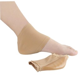 minkissy Moisturizing Gel Heel Socks Soft Heel Protectors Relief Comfortable Breathable Nylon Flesh Color for Plantar Fasciitis