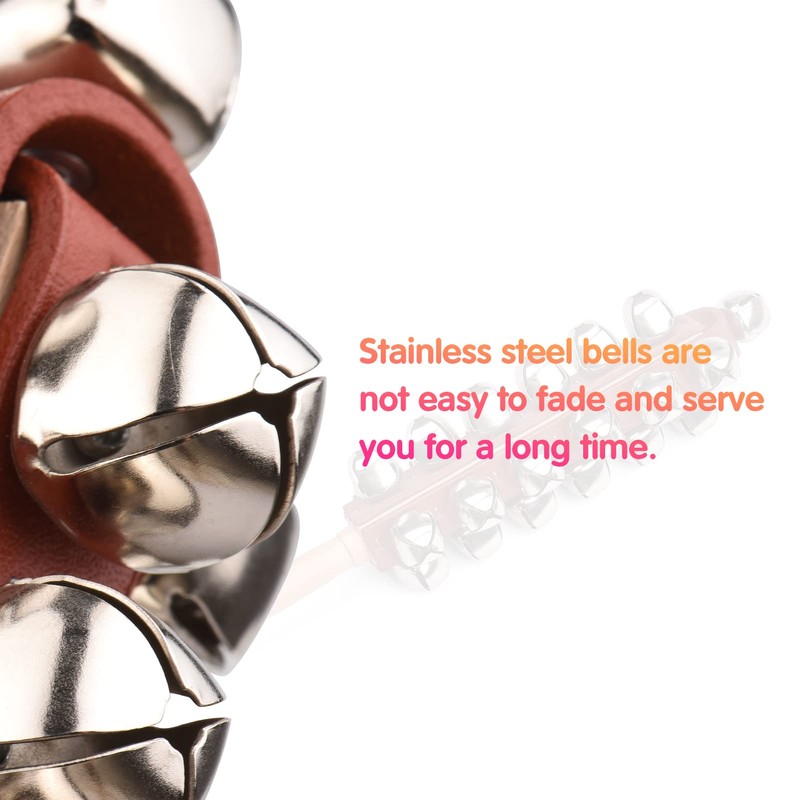 JINGFENG Hand Jingle Bells Hand Sleigh Bells Wooden Shaker Jingle