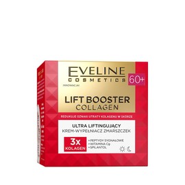 Eveline Cosmetics Lift Booster Collagen Wrinkle Filler Cream for 60+, Revitalising & Firming Face Cream for Day and Night