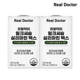 Real Doctor 1+1리얼닥터 밀크씨슬 실리마린 맥스 30정 1개 1개월분 1+1 Real Doctor Milk Thistle Silymarin Max 30 Tablets 1 Pack 1 Month Supply