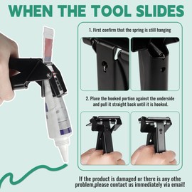 Ustinian Silicone Tube Extrusion Tool 2-1/2” Industrial Size Dispenser for Maximizing All Material in RTV Tubing and Preventing Waste, Black