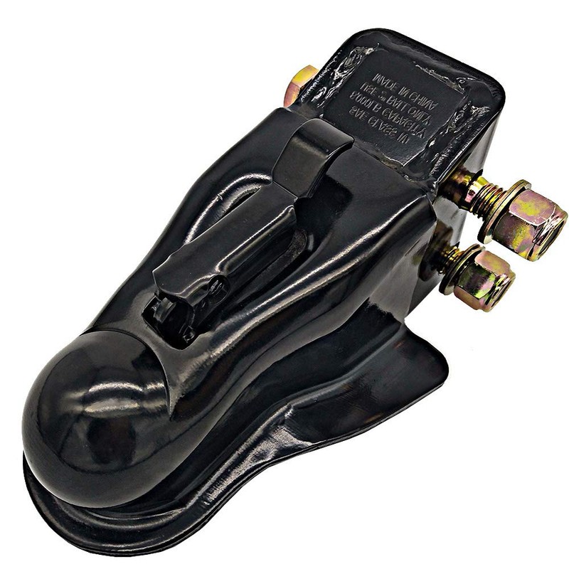 NBJINGYI Adjustable Trailer Coupler 2 in 8000LBS Capacity,Channel-Mount Coupler BlackE-Coat