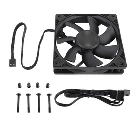 12V PWM Fan 800‑3000RPM 132CFM High Speed MFDB Bearing Silent Cooling Fan for PC Case 120x120x25mm Black