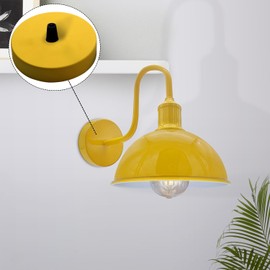 LEDSone 3.93 Inches Light Fixture Ceiling Canopy Kit Pendant Light Canopy Plate Cover with All Mounting Hardware for Chandelier or Pendant Light (Yellow)