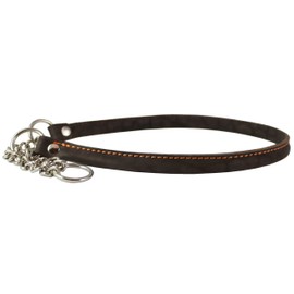 Martingale Genuine Leather Dog Collar Choker Large to XLarge 21"-25" Neck, Cane Corso, German Shepherd, English Bulldog