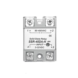 JZK Input 3-32V DC, Output 90-480V AC, SSR-40DA-H 40A Solid State Relay Module SSR 40 DA H, Single Phase Solid State Relay DC to AC