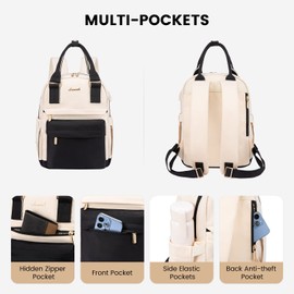 LOVEVOOK Mini Backpack for Women Stylish Waterproof Backpack Purse with USB Port, Cute Bookbag for College School Travel