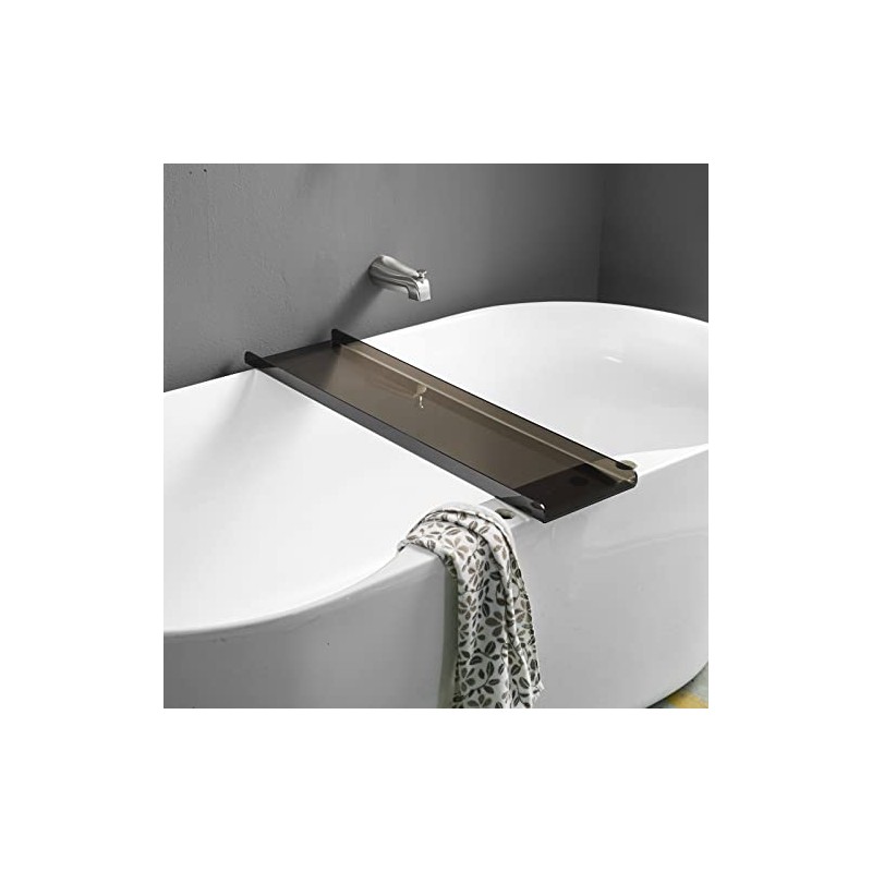 Bathtub Tray Caddy Black Bath Tub Rack Shelf, Luxury Bathroom