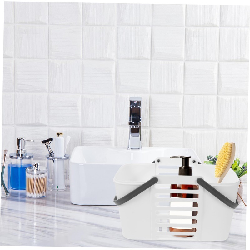 VILLFUL 2pcs Portable Bath Storage Basket Organizer for Shampoo and