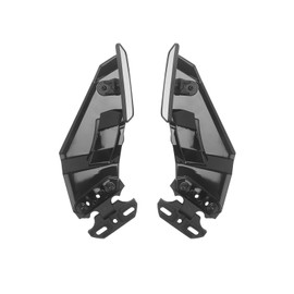 GZDLmoto Universal Motorcycle Rear View Mirrors, Fixed Wind Wing Side Rearview Mirror Replacement For Honda/Kawasaki/Yamaham/Suzuki/B-MW/Apriliar/Ducati (Bright Black)