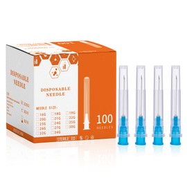 23Ga 1inch/25mm Disposable sterile Needles,Individually Wrapped,Pack of 100