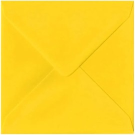 155mm x 155mm Square envelopes for Greeting Cards Wedding Invitation Crafts Coloured Envelopes - Pack of 40 Envelopes (Yellow)