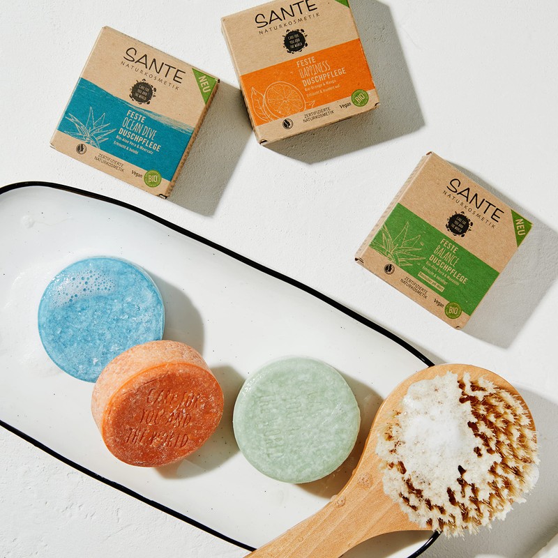 SANTE Solid Shower Care, Environmentally Friendly and Moisturising Shower Care,
