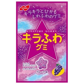 Nobel Seika Kirafuwa Gummy, Grape Flavor, 1.8 oz (50 g) x 6 Bags x 2 Cases