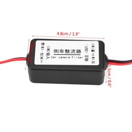 Jadeshay Auto Rückfahrkamera Signalfilter, 12V DC Auto Rückfahrkamera Leistungsrelais Kondensator Filter Gleichrichter