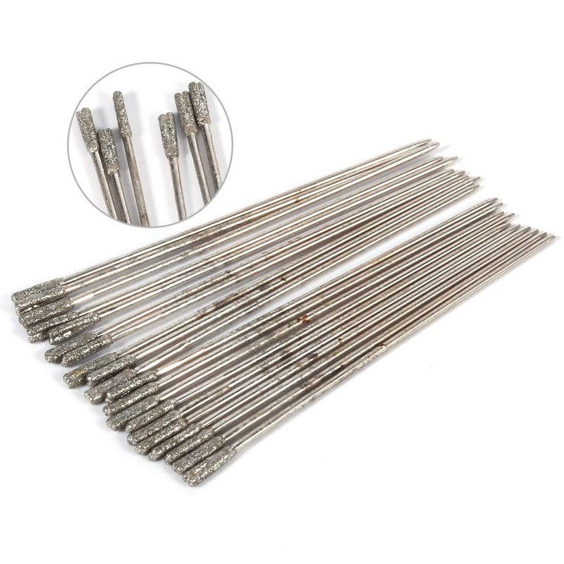 Wincal Diamond Glass Jewellery Drill Bits Tipped, Solid Bits Needle,
