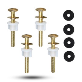 4 PCS Toilet Seat Bolts and Nuts Universal Toilet Seat Bolt Screw Set Toilet Seat Hinge Bolts Kit Heavy Duty Plastic Toilet Seat Hinges Replacement for Most Toilet Seats