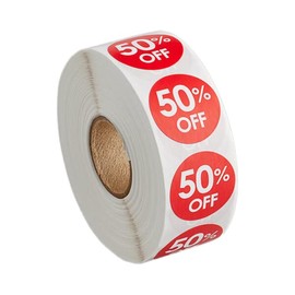 1000 Stickers Roll 50 Percent Permanent 1 Inch Round Label Sticker