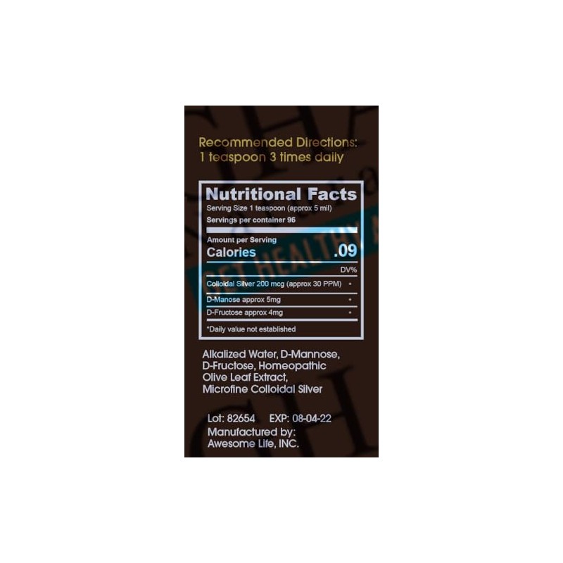 Silver GlucoPlus - Colloidal Silver Hydrosol in an Alkaline Base