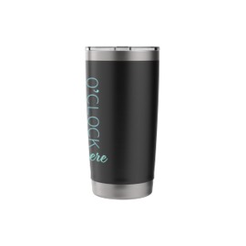 It's 5 O'Clock Somewhere Funny Vacation Happy Hour Drinking Stainless Steel Insulated Tumbler