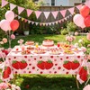 6Pcs Strawberry Party Tablecloth Strawberry Theme Table Cover 51 x