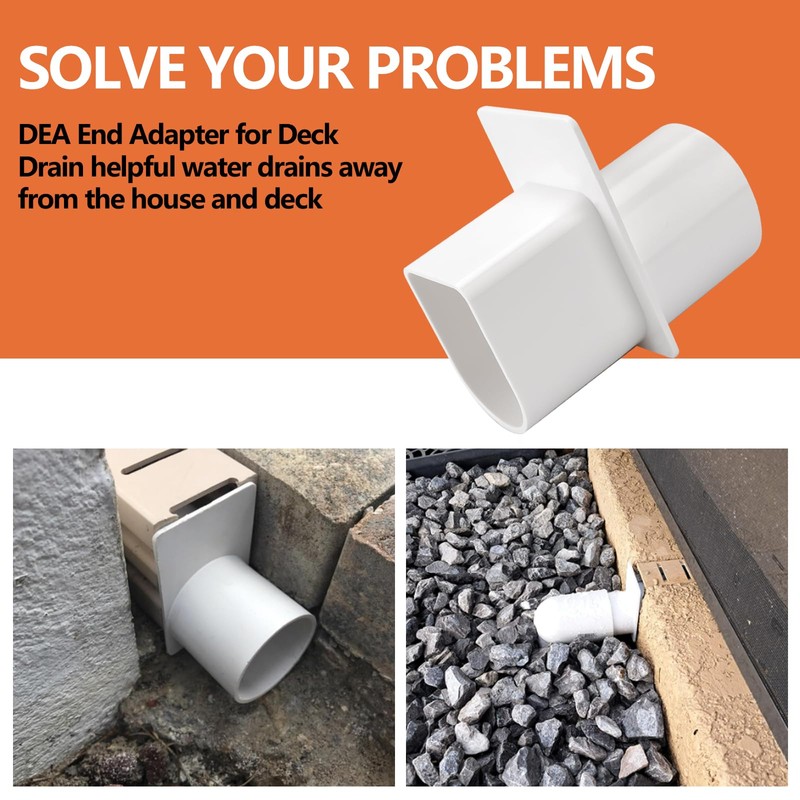 DEA End Adapter for Deck Drain fit for Stegmeier Channel