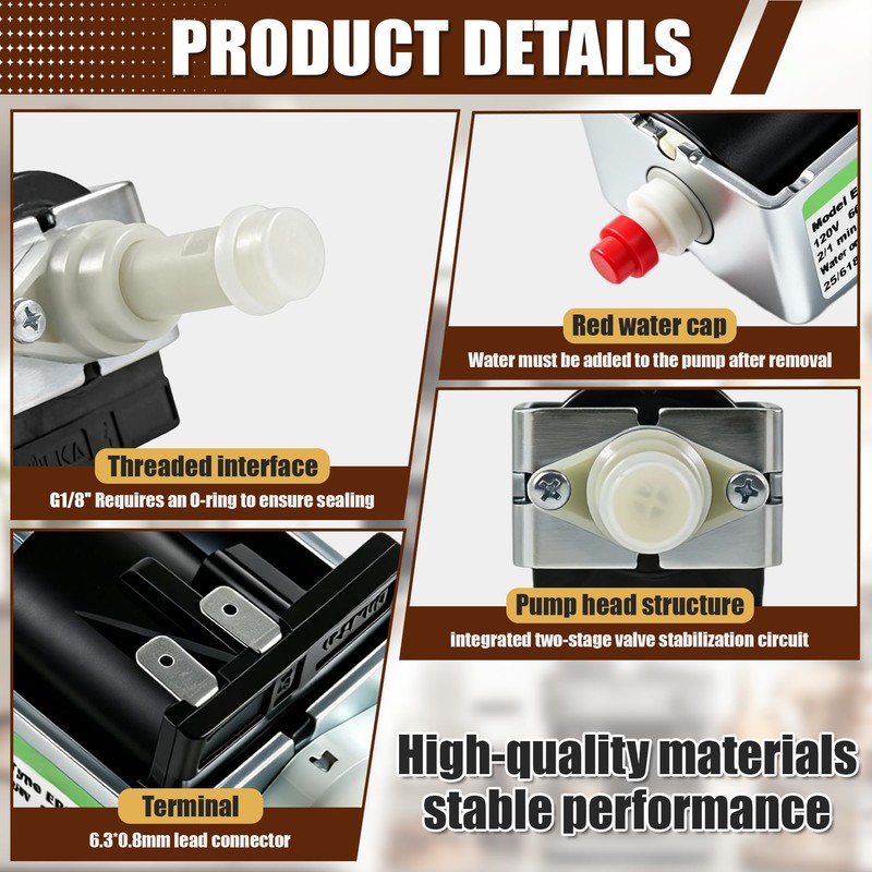 E Type EP5 Solenoid Vibratory Water Pump 120V 60Hz 41W