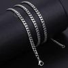 3/5/7/9/11mm Stainless Steel Silver Color Cuban Curb Chain Necklace Choker