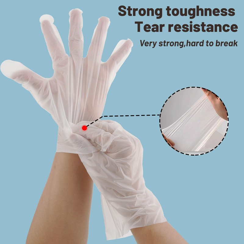 JENCENBIO Compostable Disposable Gloves for Food Pre with US BPI