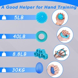 Hand Trainer, Finger Trainer, Pack of 6, Finger Trainer Ball, Hedgehog Ball, Soft Kneading Ball, Stress Ball, Kneading Ball for Hands Therapy, Osteoarthritis Training, Grip Strengthening, Relieves