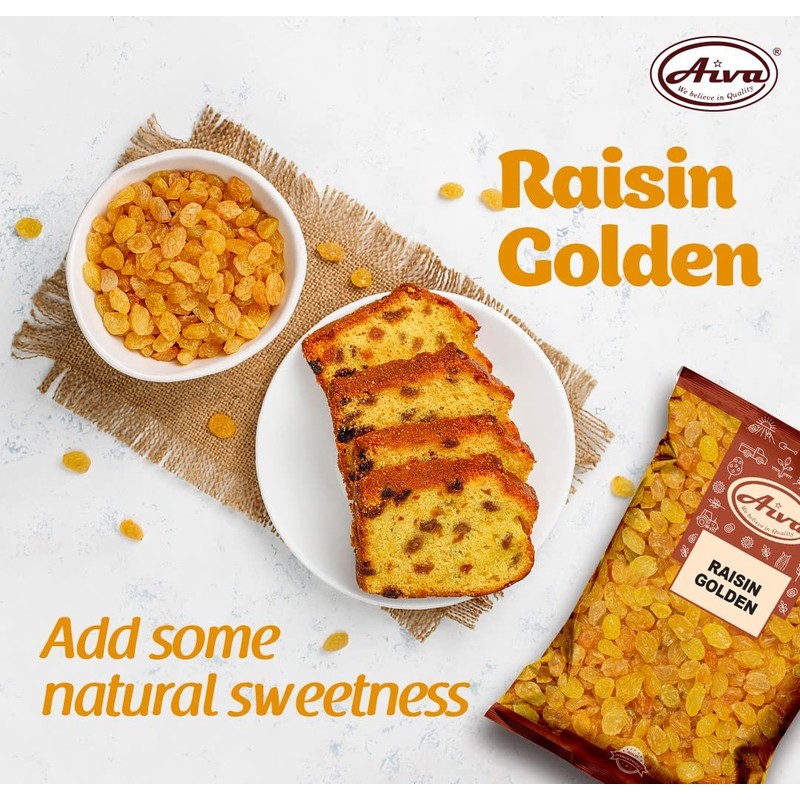 Aiva Golden California Raisins (2 LB) – Naturally Sweet Dried