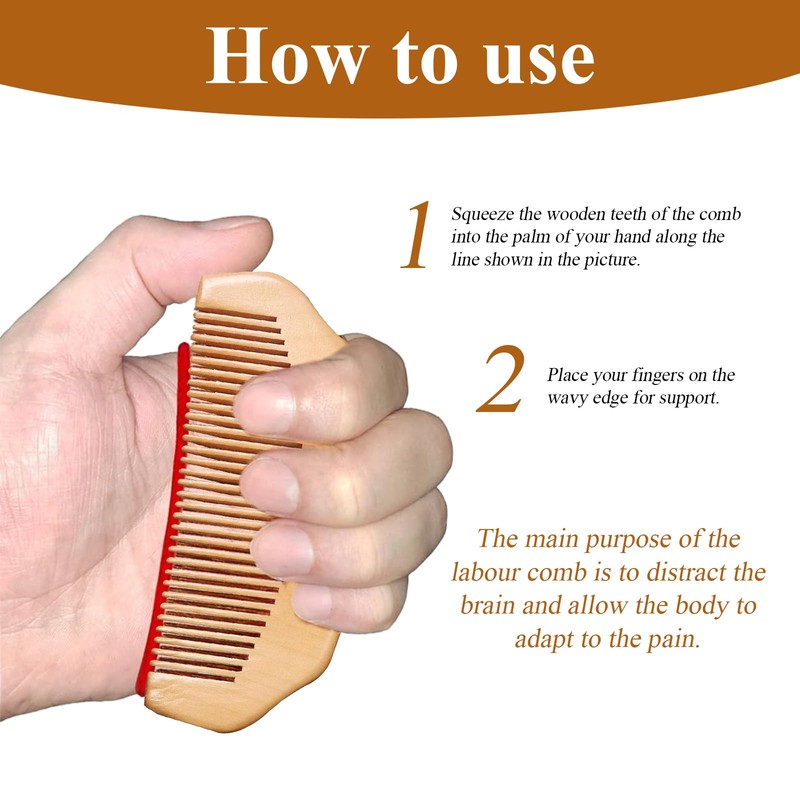 Bisienya Birthing Comb，Labour Comb，the Wooden Comb is Used to Relieve