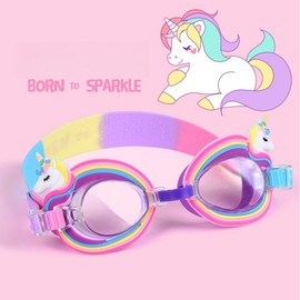 RARITYUS Cute Cartoon Unicorn Swim Goggles Waterproof Anti Fog Swimming Goggles for Youth Kids Child