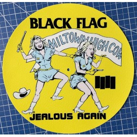 Universal Black Flag Turntable Slipmat for Vinyl Records Fits 12" DJ Slip Mat Punk Rock