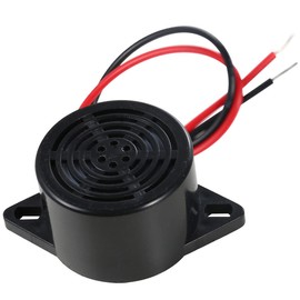 UHPPOTE Mechanical Buzzer Sounder 12VDC Continuous Beep with Leads 75dB for Access Control and Buzz-in System (Pack of 5)