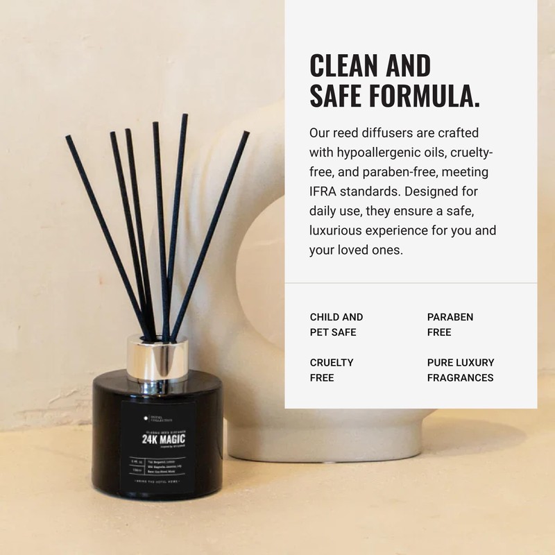 Desert Rose Reed Diffuser Set,Luxury Hotel Inspired Home Diffuser, Lasting
