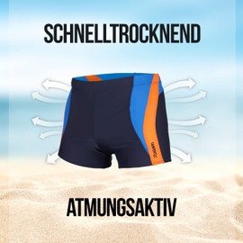 Zagano Adam Lipski Bape Men's Swimming Trunks 2376 6 Dark Blue/Orange Size L, 01. Dark blue/orange