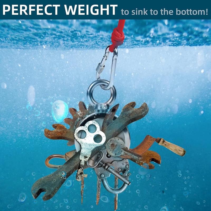 Double/Single Side Fishing Magnet, 400LBS ~ 1100LBS Heavy Duty Neodymium