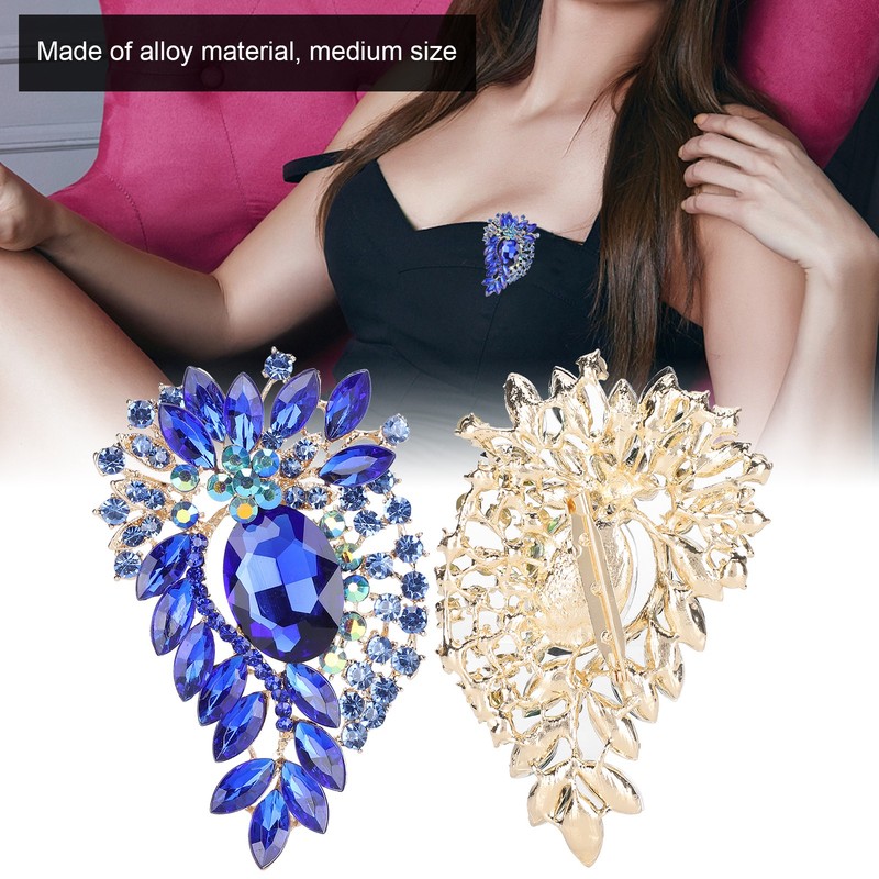 2Pcs Corsage Brooch Fashion Retro Exquisite Alloy Pins Applique Clothing