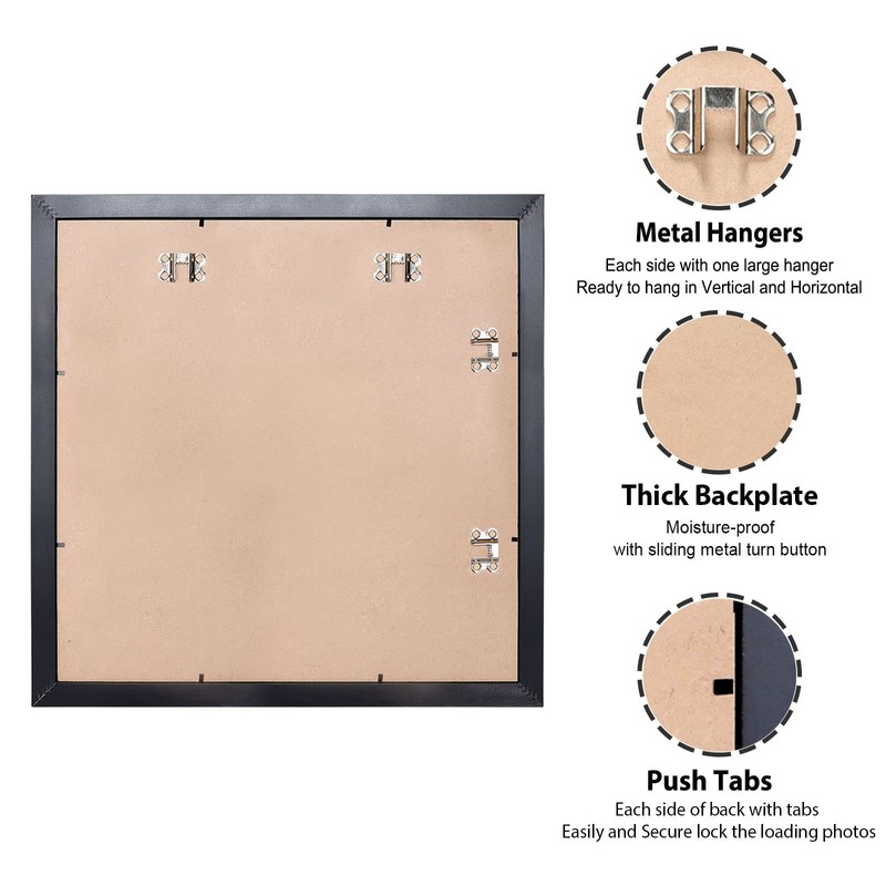 Annecy 22x22 Picture Frame Black（1 Pack）, 22 x 22 Picture