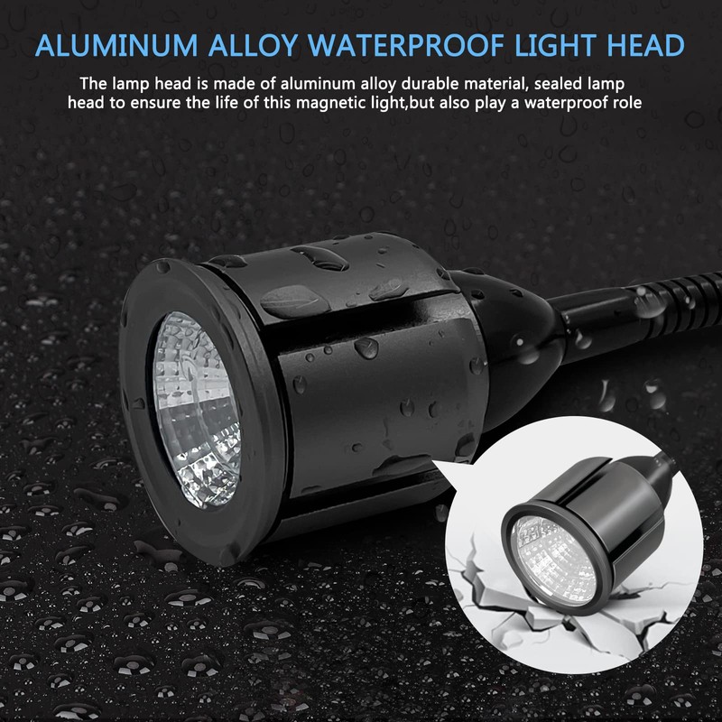 Deeffe Magnetic LED Work Light with Flexible Gooseneck and Magnetic