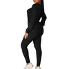 Kaximil Women's Workout Tracksuit 2 Piece Outfits Long Sleeve Top