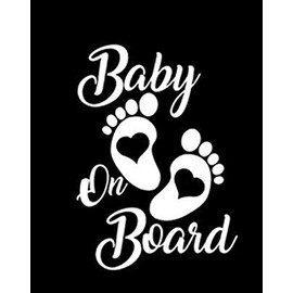 Rainbow Animated Design Baby On Board Decal Vinyl Sticker|Cars Trucks Vans Walls Laptop|White |5.5 I Inches