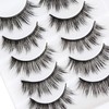 5 Pairs False Eyelashes Natural Fake Eyelashes Fluffy Hand-made Eyelashes