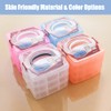 FOREVERIE Stackable 3 Tier 18 Grids Clear Plastic Storage Box