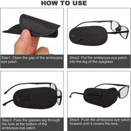 Y8HM 6 Pairs Non-Woven Fabric Eye Patches, Medium and Large Size Treat Lazy Eye/Astigmatism Eye Patches for Adults and Kids